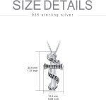 PELOVNY Urn Necklace for Ashes Tree of Life Rose Viking Music Butterfly Guitar Hummingbird Dragonfly Angel Wing Cremation Urn Pendant Necklaces S925 Sterling Silver Keepsake Memorial Remains Pendant for Women - Image 6